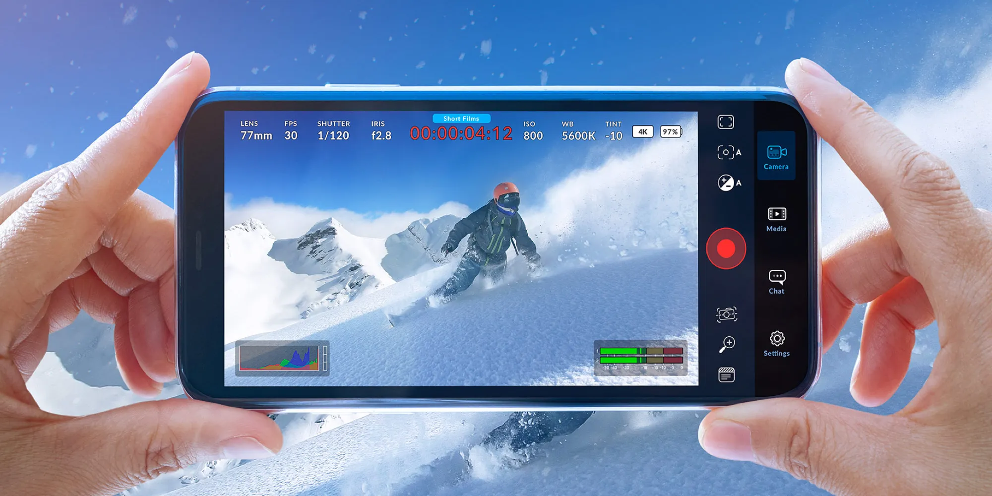 Sử dụng app Blackmagic camera mang đến trải nghiệm thú vị