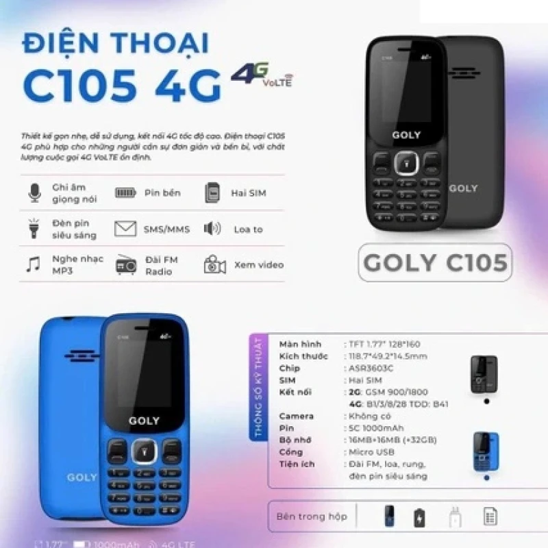 Điện thoại Goly C105 4G