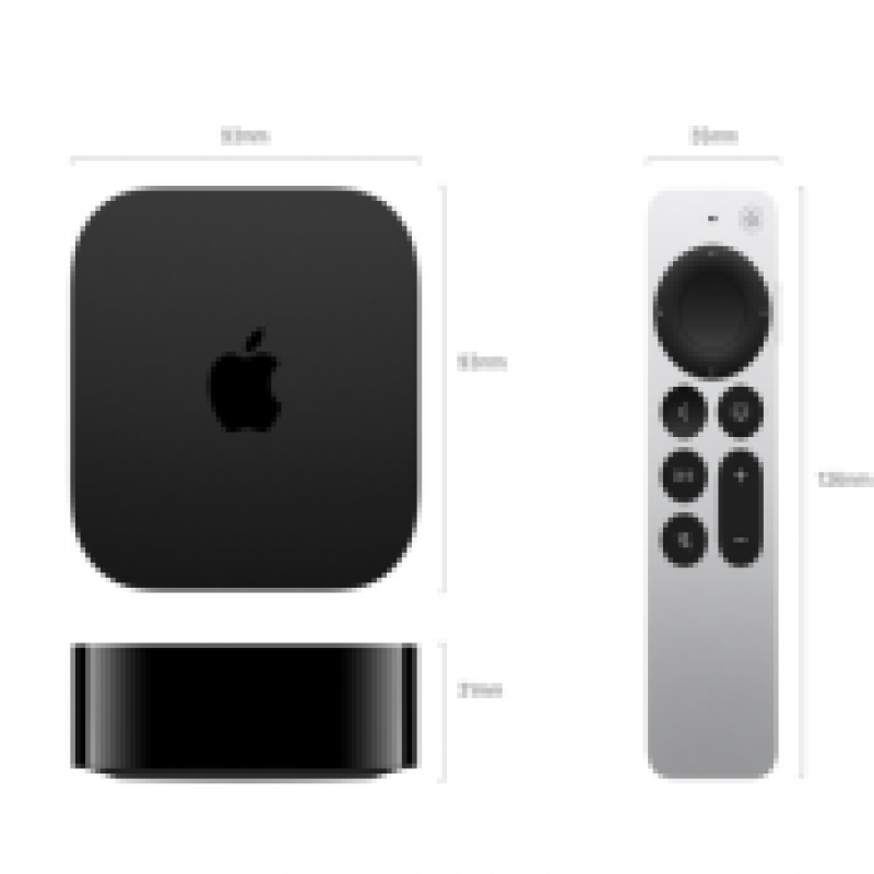 Thiết bị giải trí đa phương tiện Apple TV 4K Wi‑Fi + Ethernet 128GB Chính hãng Black