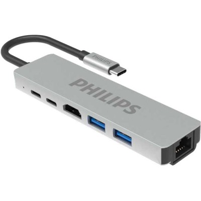 Cổng chuyển Philips USB-C Hub 6in1 SWV6116G/59