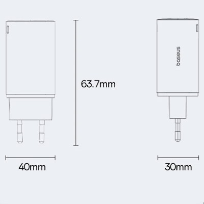 Củ sạc nhanh 65W 2USB-2USB C Baseus GaN6 Pro LVJ049-UK-EB