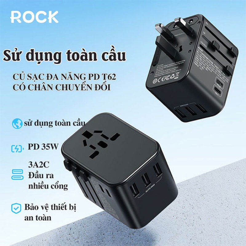 Củ sạc nhanh đa năng Rockspace T62