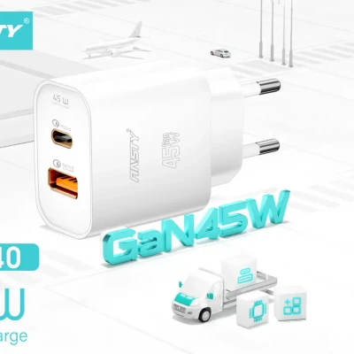 Đầu nối sạc nhanh 45W USB/USB-C Ansty Q-040