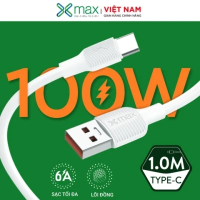 Cáp sạc nhanh USB to Type-C Xmax XXC02 White (KG)