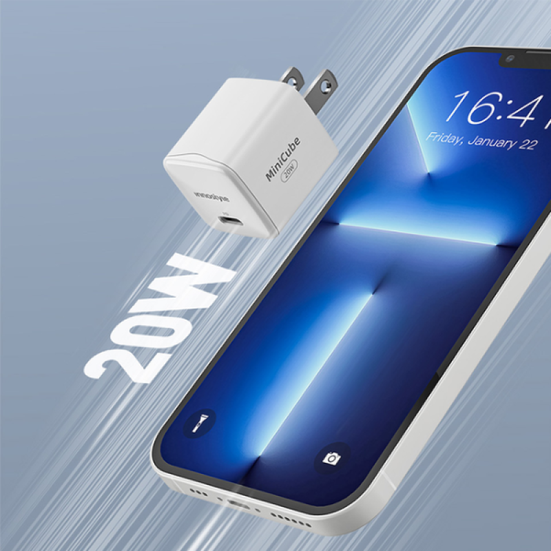 Củ sạc nhanh QC20W USB-C Innostyle MiniCube Ultra IMC20PD Trắng