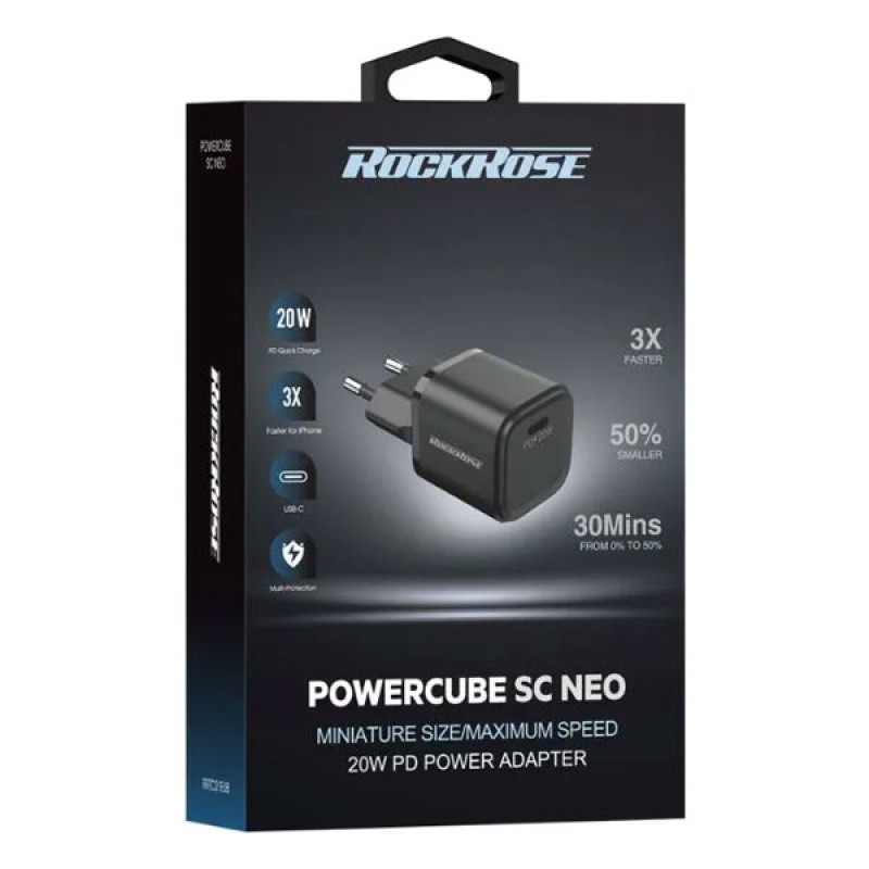 Củ sạc nhanh 20W USB-C Rockrose Powercube SC NEO (EU Plug) RRTC21EU