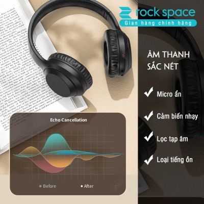 Tai nghe chụp Wireless không dây Rockspace O2 Black