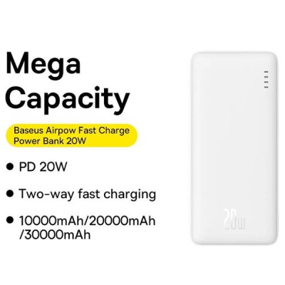 Pin sạc DP Baseus Airpow sạc nhanh LVA022-3W-20 30.000mAh