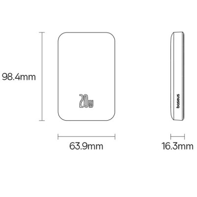 Pin sạc DP Baseus Magnetic Mini Air Wireless LVB031 6.000mAh